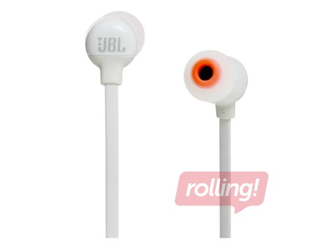 Austiņas ar mikrofonu JBL Tune T110BT, Bluetooth, White