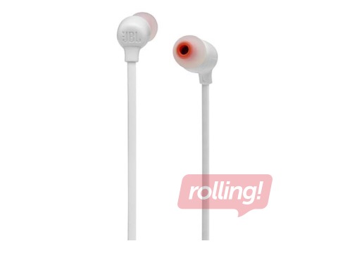 Austiņas ar mikrofonu JBL Tune T125BT, Bluetooth, baltas