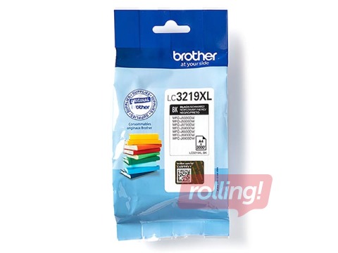 Tintes kasete Brother LC3219XLBK, melna, (3000 lpp.)