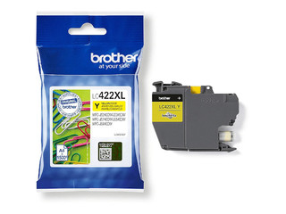 Tintes kasete Brother LC-422XLC, dzeltena (1500 lpp)