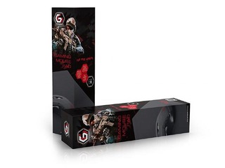 Peļu paliktnis Gembird Gaming Medium, Melns (250 x 350 mm)