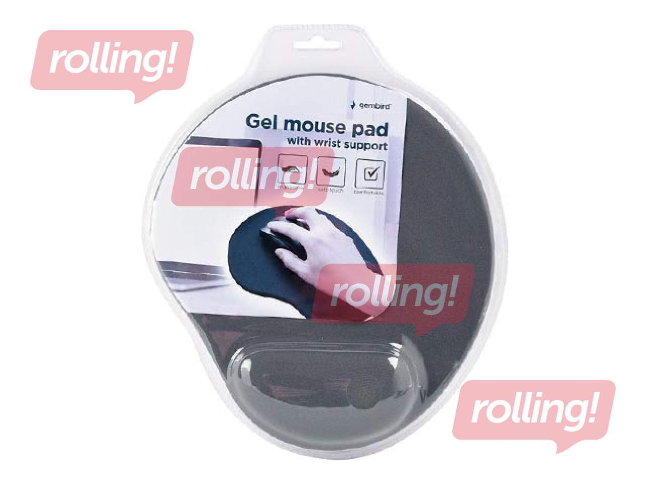 Peles paliktnis Gembird Gel, pelēks, 24 x 22 cm