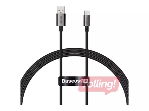 Savienotājvads Baseus Superior USB - Type C, 100W, 6A, 1m, melns un pelēks