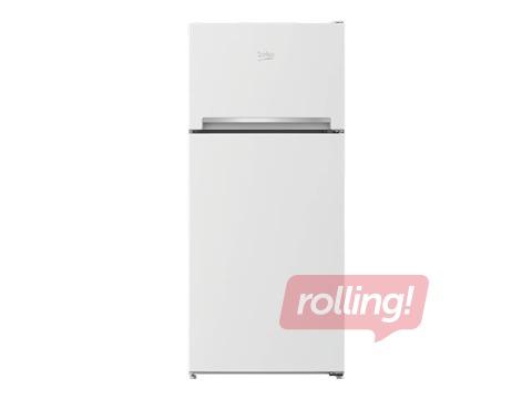 Ledusskapis Beko ar saldētavu augšā, 124 cm, balts