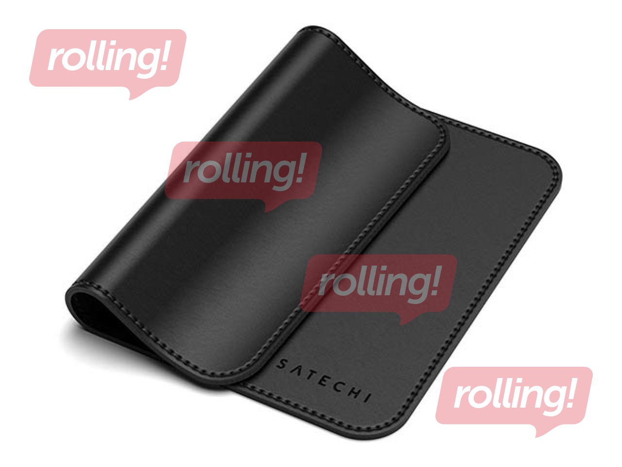 Peles paliktnis Satechi Eco-Leather Mousepad, melns