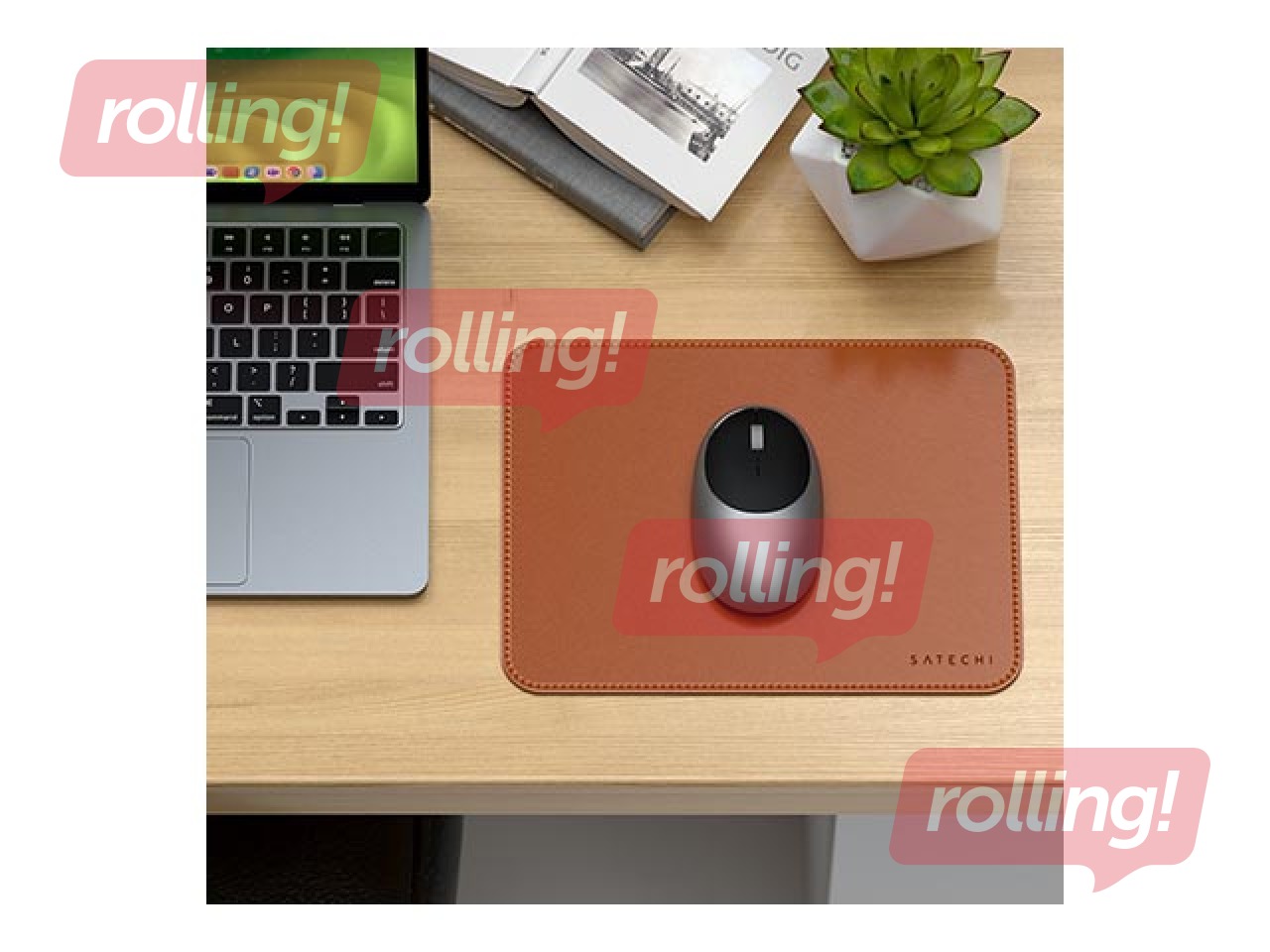 Peles paliktnis Satechi, eko āda, brūns