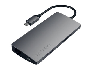 Daudzportu adapteris Satechi 4-in-1 USB-C ar 4K HDMI, 2 x USB 3.0 un 1 x USB-C portiem – kosmosa pelēks