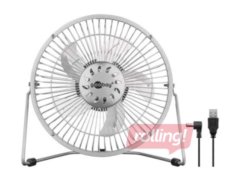 Ventilators galda Goobay ar USB ø20cm, sudraba