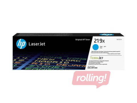 Tonera kasete HP 219X, ciānzila, 2500 lapas