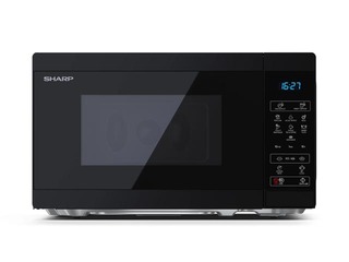 Mikroviļņu krāsns Sharp YC-MS02E-B, brīvi stāvoša, 20 l, 800W, melna